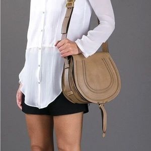 Chloe Medium Marcie Leather Crossbody Bag